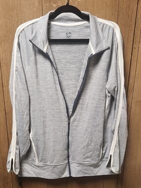 Champion Blue Gray & White Women’s Zip-Up Track Jacket